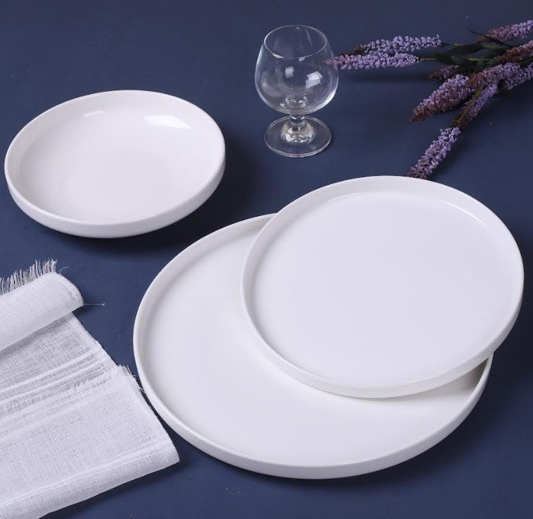 Πιάτο Ρηχό Φαγητού 26,5εκ. Πορσελάνης Λευκό New Bone City Cryspo Trio 04.00.01 (Σετ 6 Τεμάχια) (Υλικό: Πορσελάνη, Χρώμα: Λευκό, Μέγεθος: Μεμονωμένο) - CRYSPO TRIO - 04.00.01